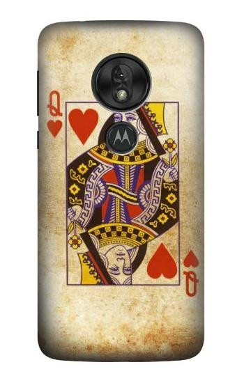S2833 Poker Card Queen Hearts Case For Motorola Moto G7 Power